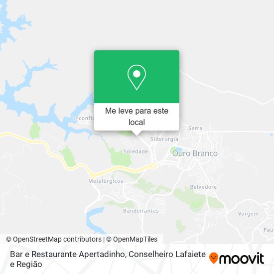 Bar e Restaurante Apertadinho mapa