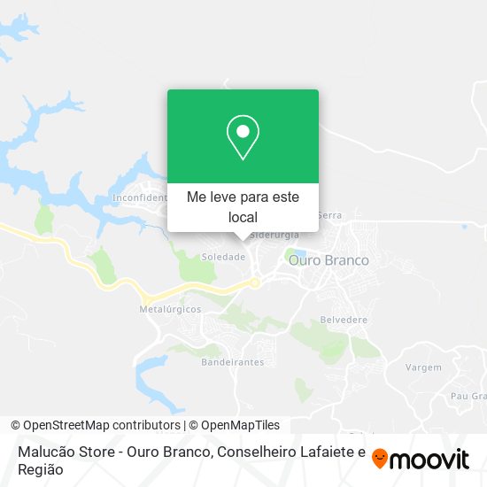 Malucão Store - Ouro Branco mapa