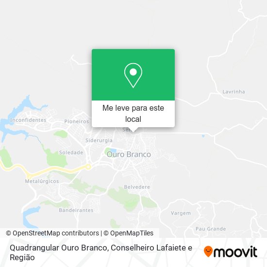 Quadrangular Ouro Branco mapa