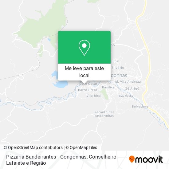 Pizzaria Bandeirantes - Congonhas mapa