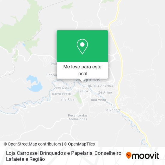 Loja Carrossel Brinquedos e Papelaria mapa