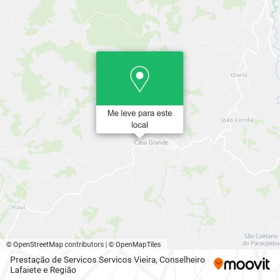 Prestação de Servicos Servicos Vieira mapa