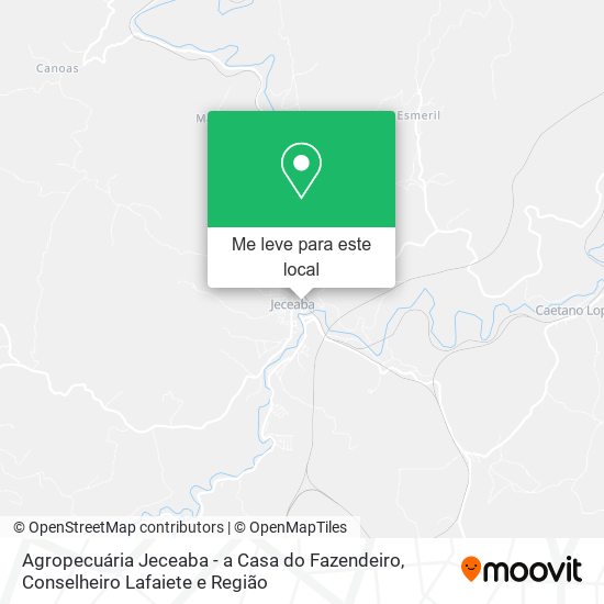 Agropecuária Jeceaba - a Casa do Fazendeiro mapa