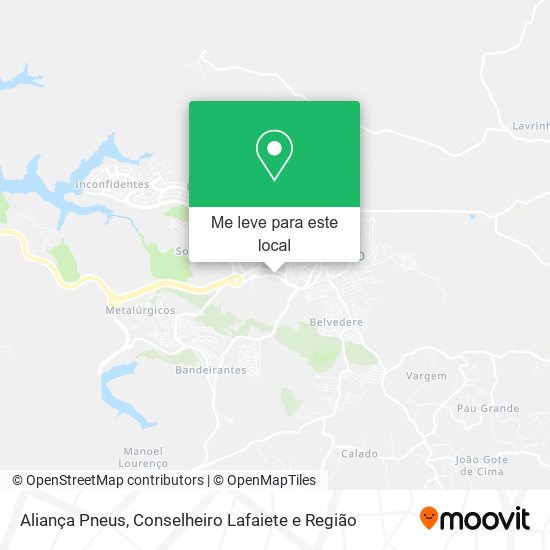 Aliança Pneus mapa