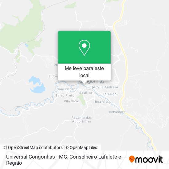 Universal Congonhas - MG mapa