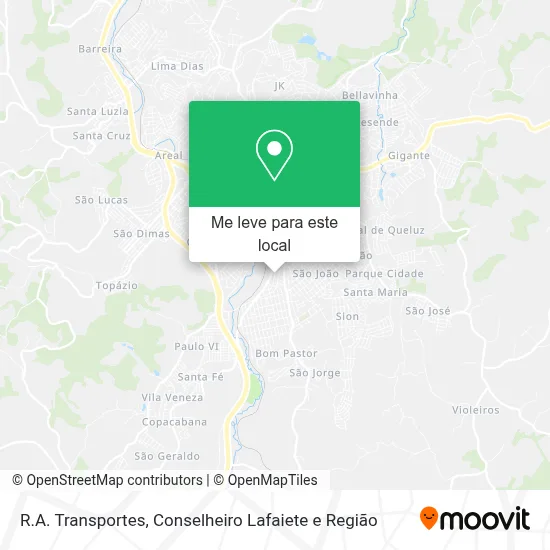 R.A. Transportes mapa