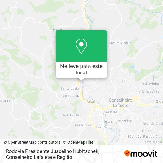 Rodovia Presidente Juscelino Kubitschek mapa