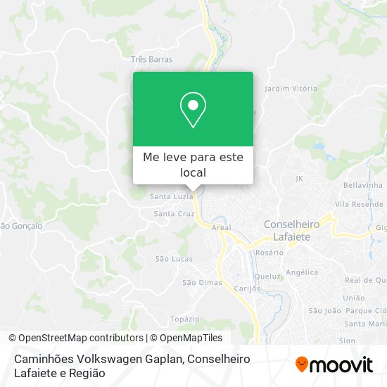 Caminhões Volkswagen Gaplan mapa