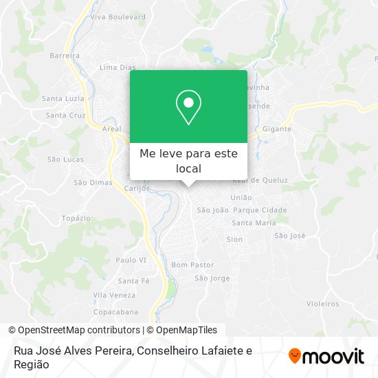 Rua José Alves Pereira mapa