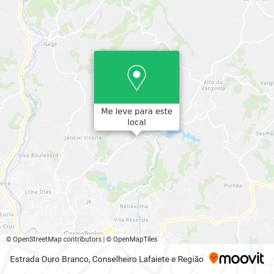 Estrada Ouro Branco mapa