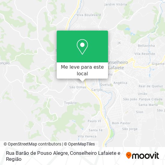 Rua Barão de Pouso Alegre mapa