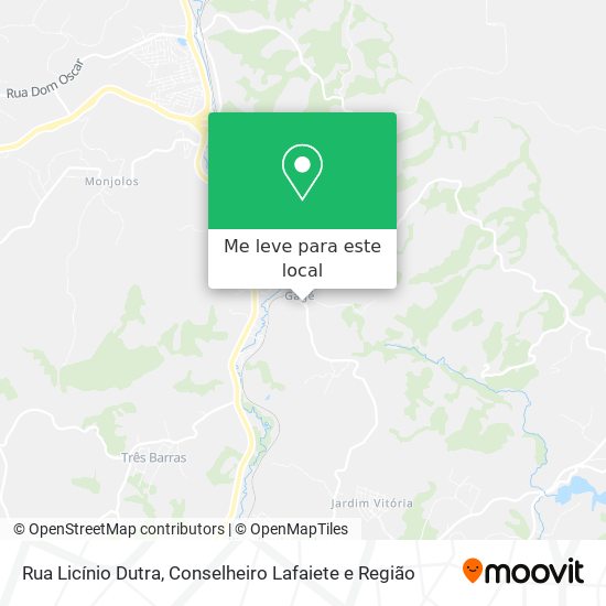 Rua Licínio Dutra mapa
