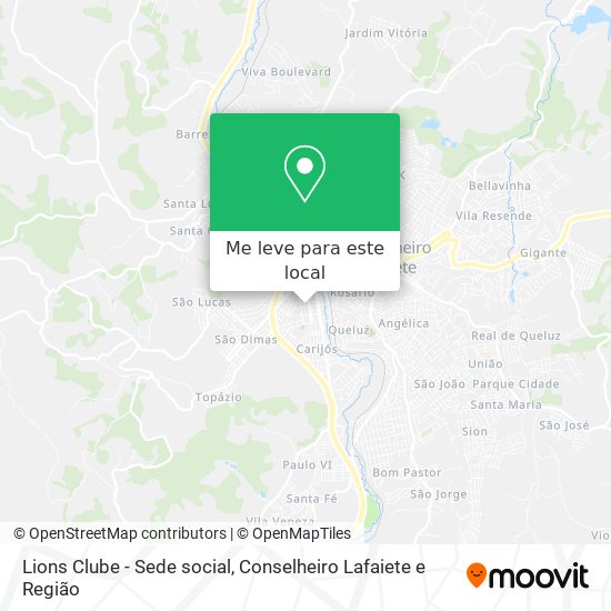 Lions Clube - Sede social mapa