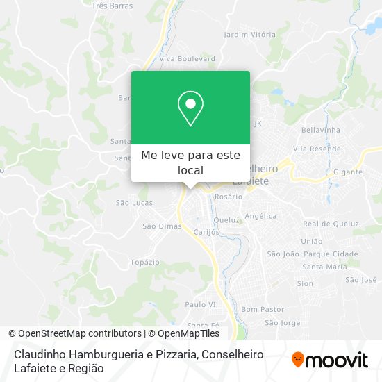 Claudinho Hamburgueria e Pizzaria mapa