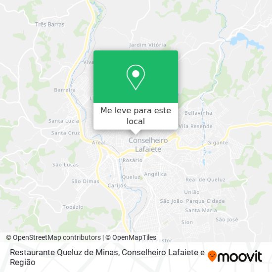 Restaurante Queluz de Minas mapa
