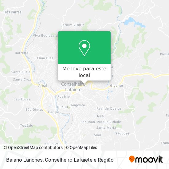 Baiano Lanches mapa
