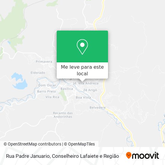 Rua Padre Januario mapa