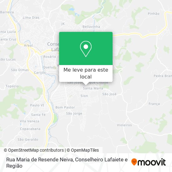 Rua Maria de Resende Neiva mapa