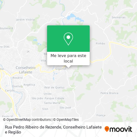 Rua Pedro Ribeiro de Rezende mapa