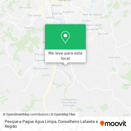 Pesque e Pague Água Limpa mapa