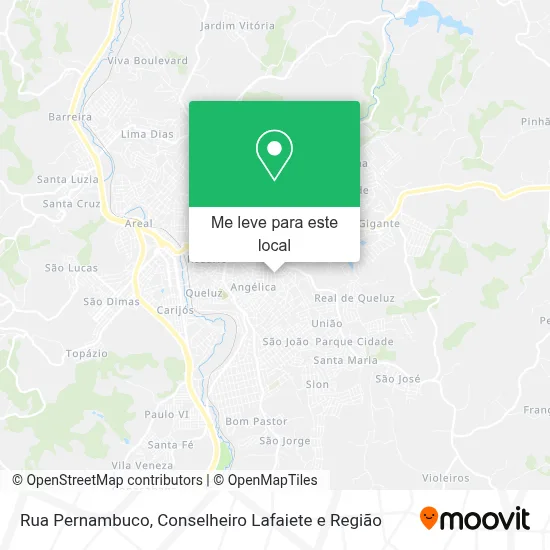 Rua Pernambuco mapa