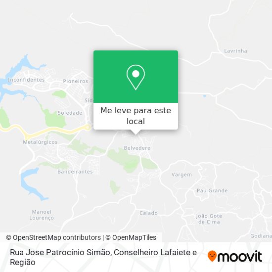 Rua Jose Patrocínio Simão mapa
