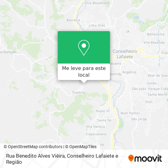 Rua Benedito Alves Viêira mapa