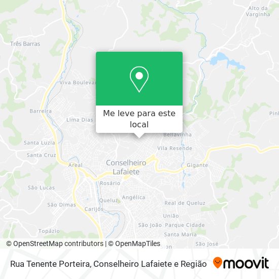 Rua Tenente Porteira mapa