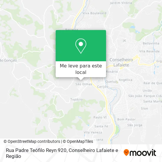 Rua Padre Teófilo Reyn 920 mapa