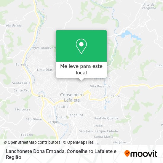 Lanchonete Dona Empada mapa