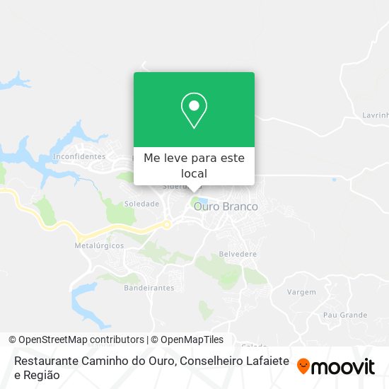 Restaurante Caminho do Ouro mapa