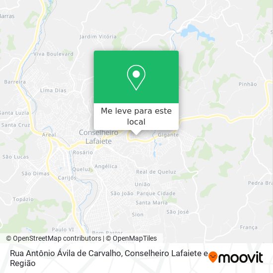 Rua Antônio Ávila de Carvalho mapa