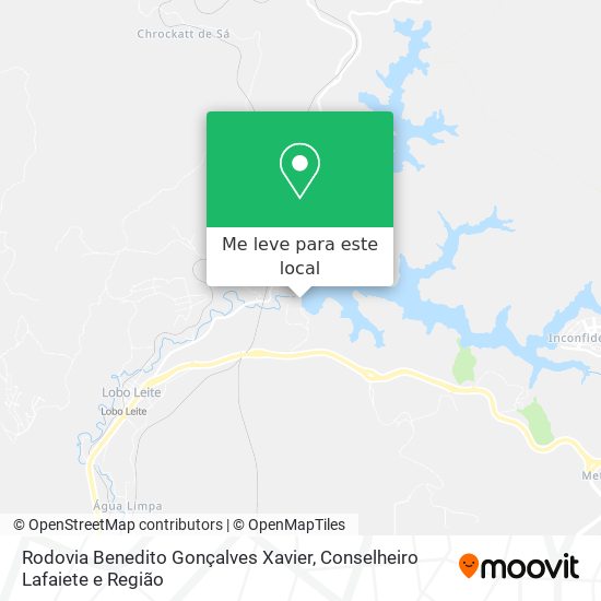 Rodovia Benedito Gonçalves Xavier mapa