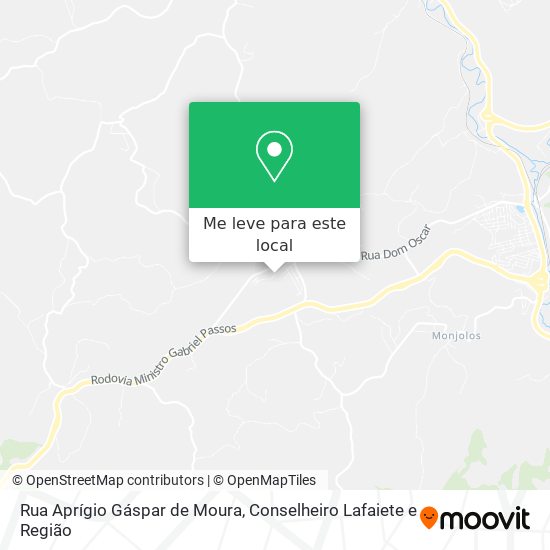 Rua Aprígio Gáspar de Moura mapa