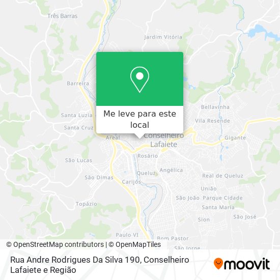 Rua Andre Rodrigues Da Silva 190 mapa