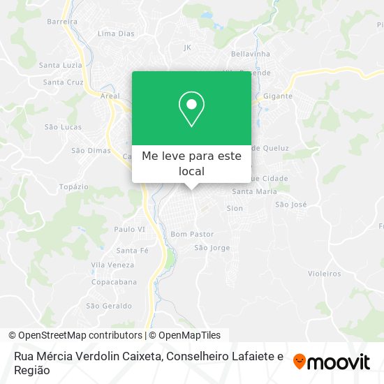 Rua Mércia Verdolin Caixeta mapa