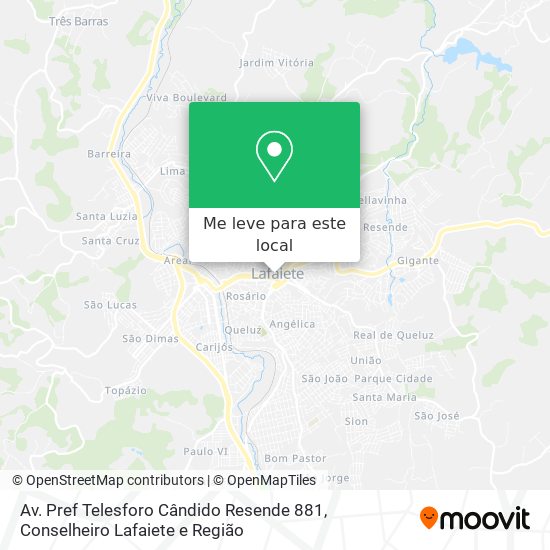 Av. Pref Telesforo Cândido Resende 881 mapa