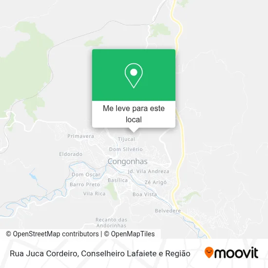 Rua Juca Cordeiro mapa