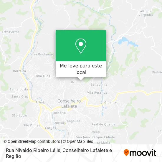 Rua Nivaldo Ribeiro Lélis mapa