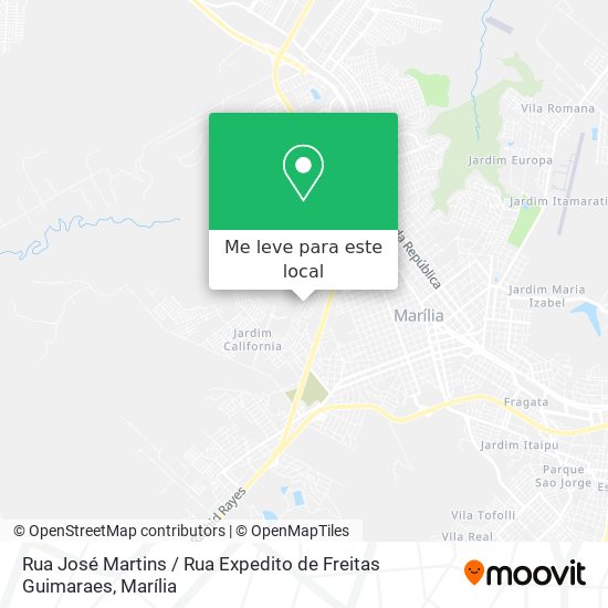 Rua José Martins / Rua Expedito de Freitas Guimaraes mapa