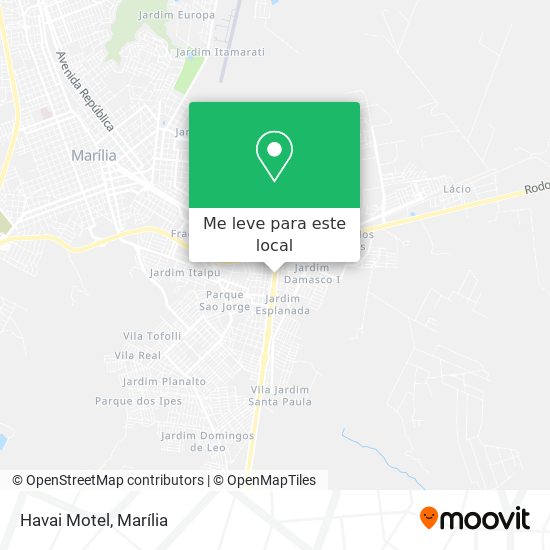 Havai Motel mapa