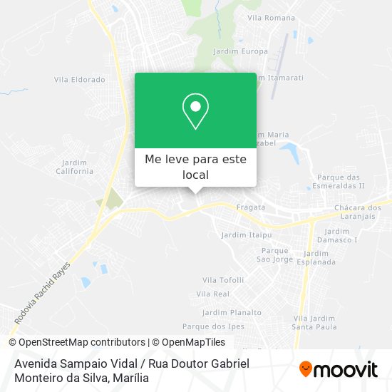 Avenida Sampaio Vidal / Rua Doutor Gabriel Monteiro da Silva mapa