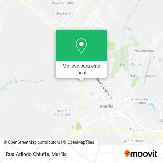 Rua Arlindo Chiuffa mapa