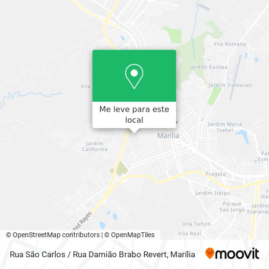 Rua São Carlos / Rua Damião Brabo Revert mapa