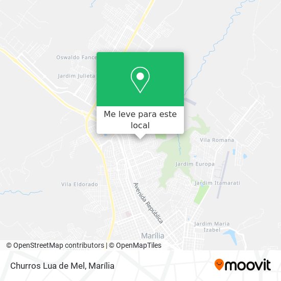 Churros Lua de Mel mapa