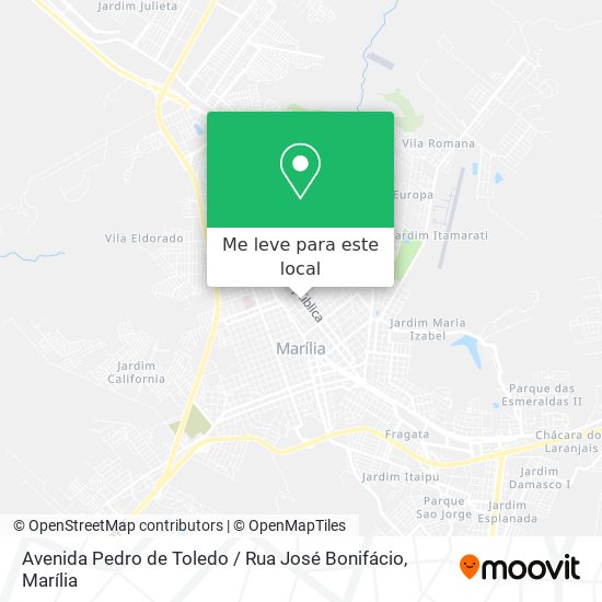 Avenida Pedro de Toledo / Rua José Bonifácio mapa