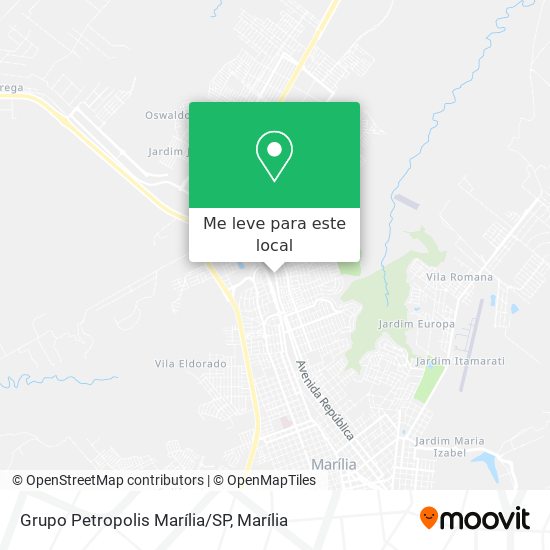 Grupo Petropolis Marília/SP mapa