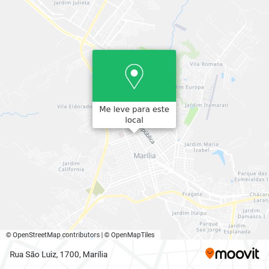 Rua São Luiz, 1700 mapa