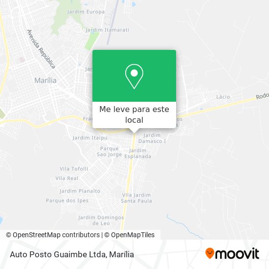 Auto Posto Guaimbe Ltda mapa
