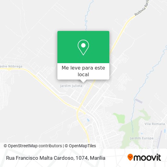 Rua Francisco Malta Cardoso, 1074 mapa
